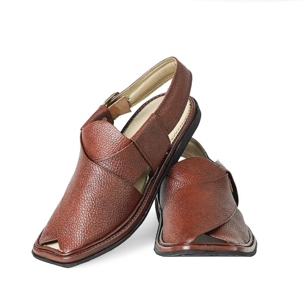 Texture Maroon Charsada Chappal