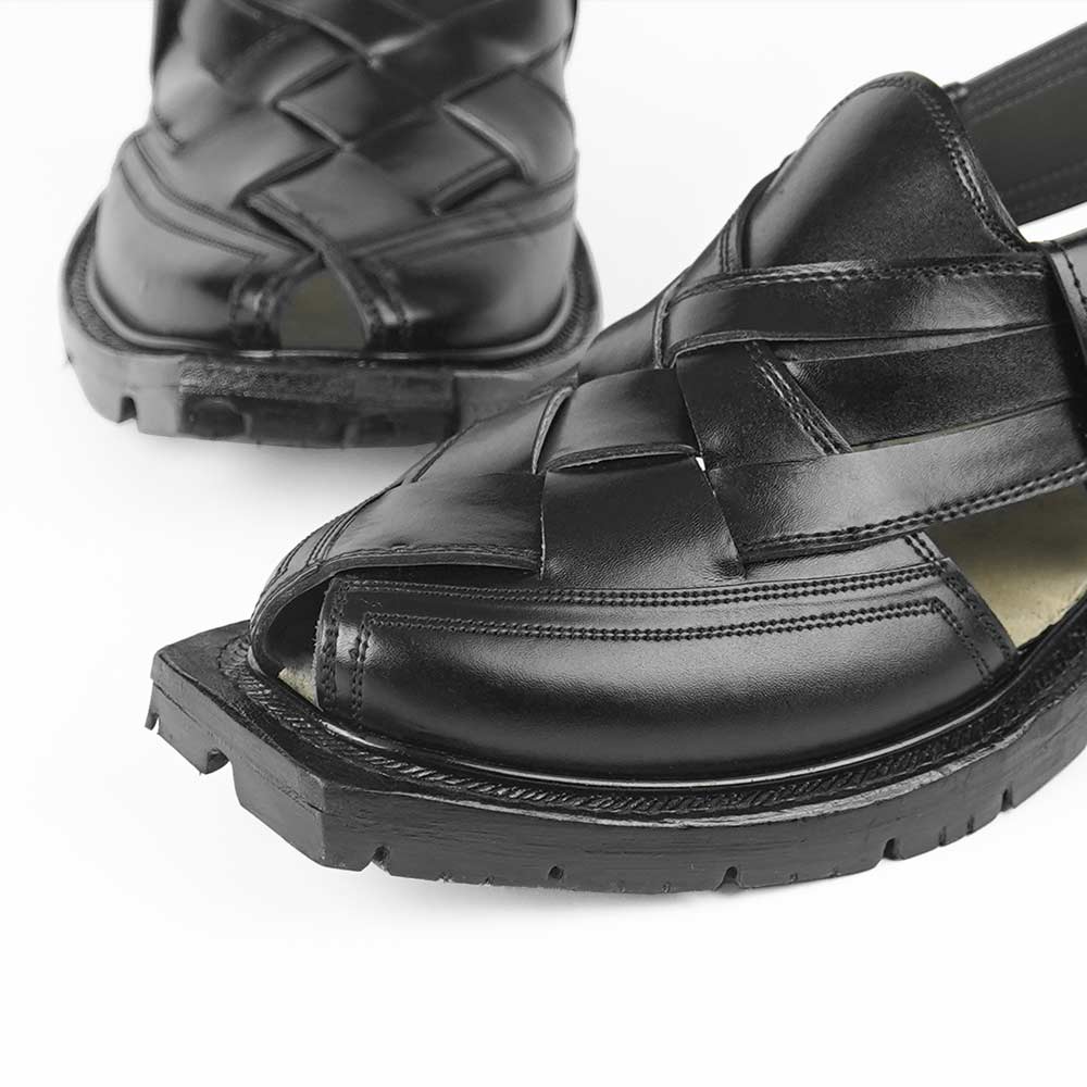 Smart Black Quetta Norozi Chappal