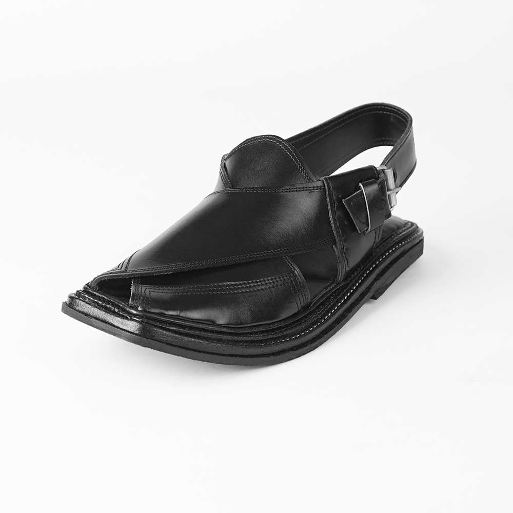 Triple gear chappal Black