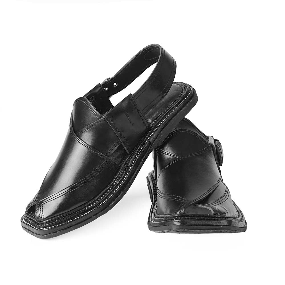 Triple gear chappal Black