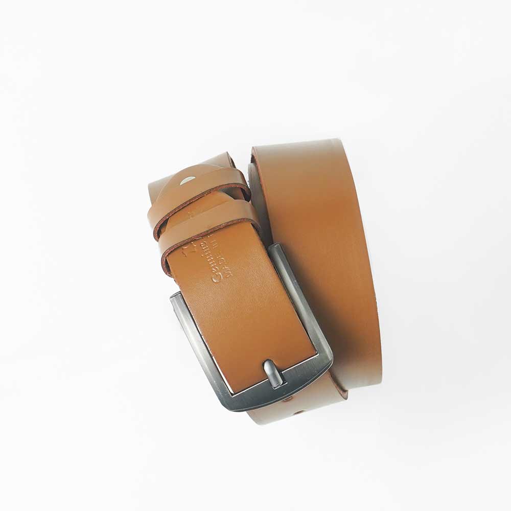 Mustard Genuine Leather Belt