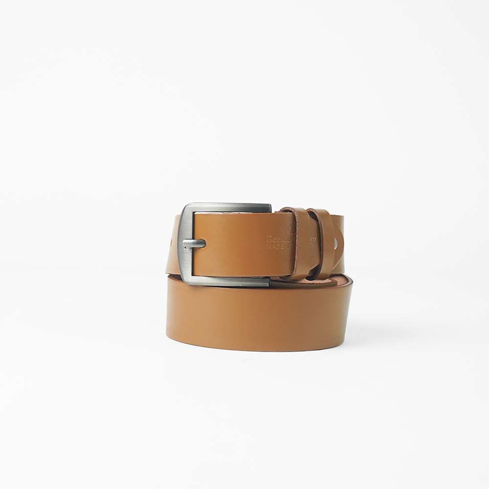 Mustard Genuine Leather Belt