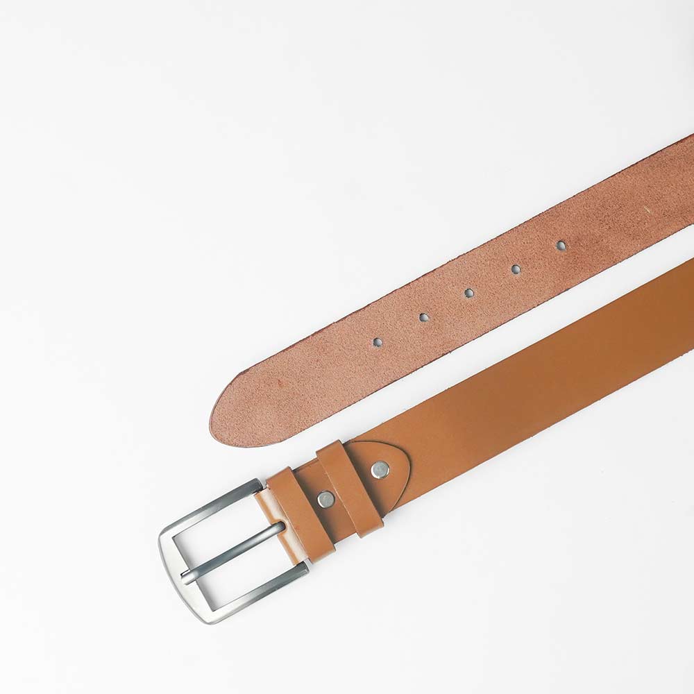 Mustard Genuine Leather Belt