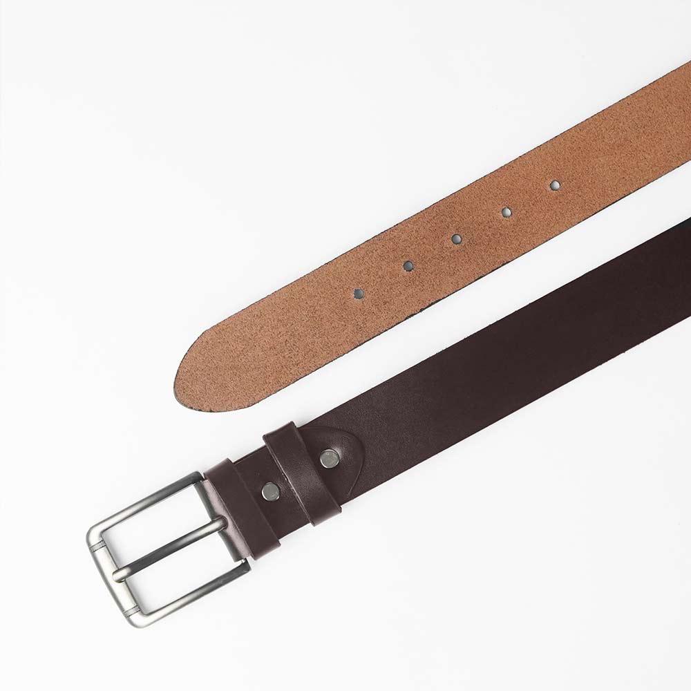 Maroon Genuine Leather Belt