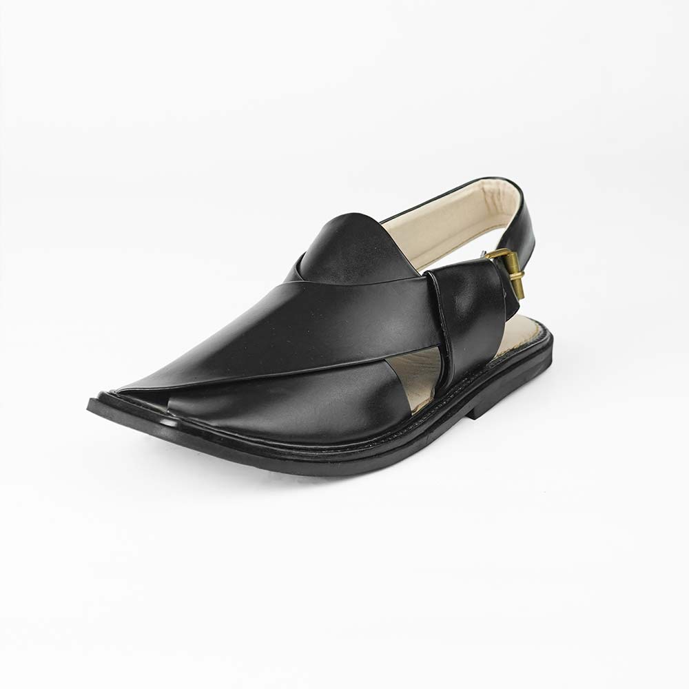 Black Charsada Chappal