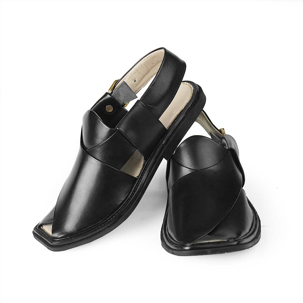 Black Charsada Chappal