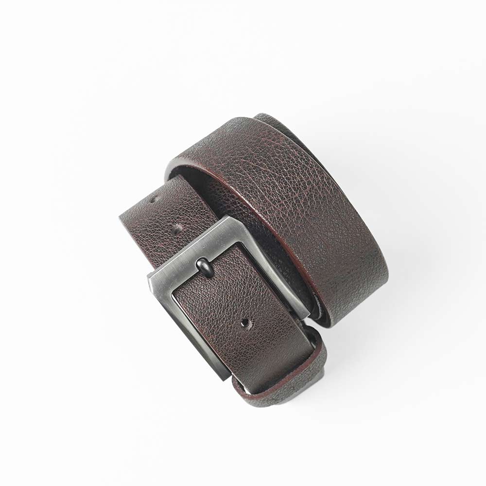 Maroon Texture Genuine Leather Belt