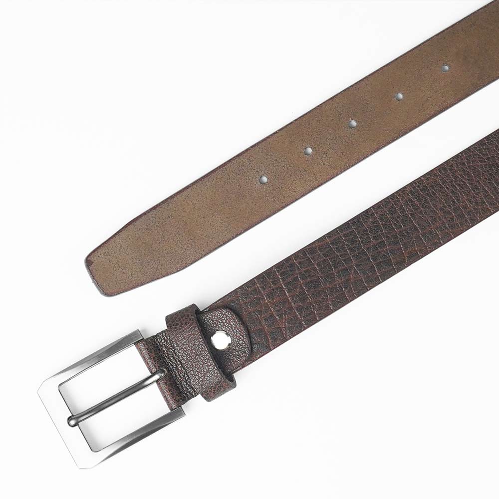 Maroon Texture Genuine Leather Belt