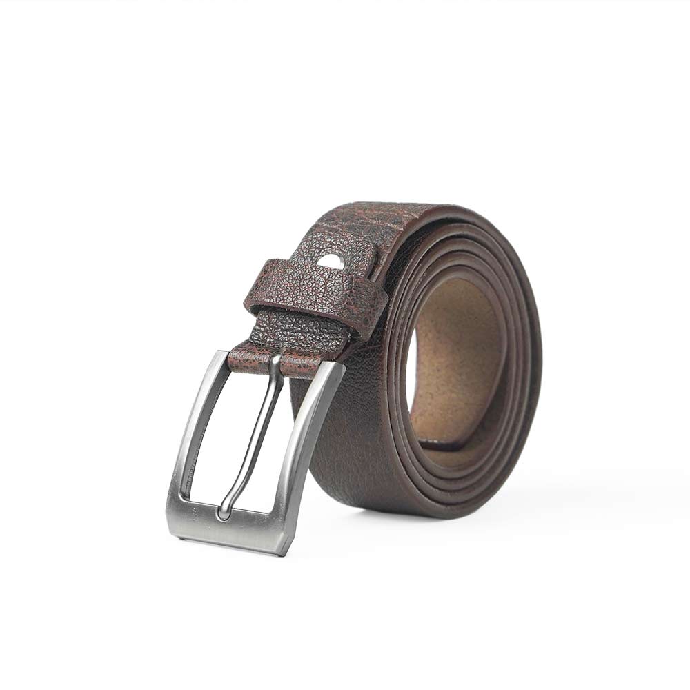 Maroon Texture Genuine Leather Belt