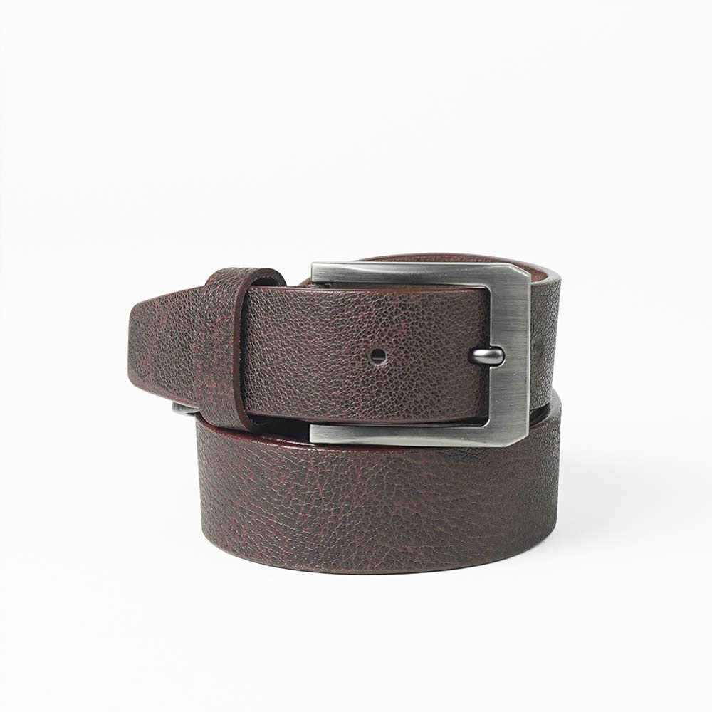 Maroon Texture Genuine Leather Belt