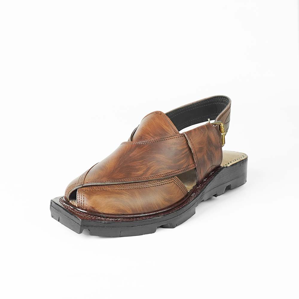 Quetta Norozi Chappal Brown Double Shade