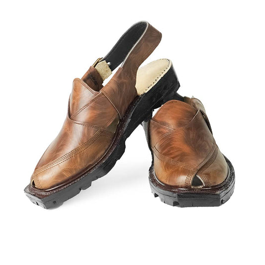 Quetta Norozi Chappal Brown Double Shade