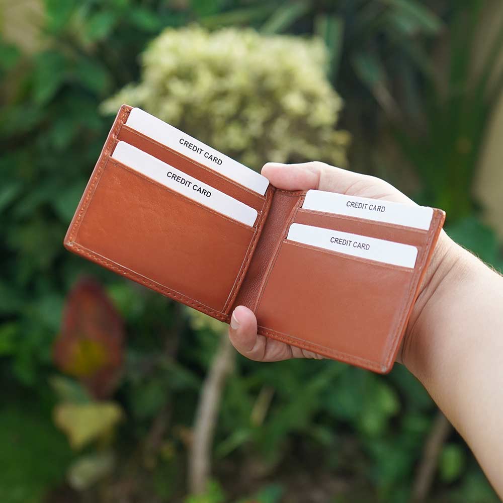 Mustard genuine Leather wallet 04